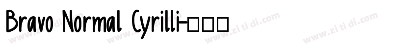 Bravo Normal Cyrilli字体转换